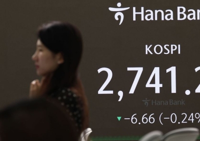 코스피, 삼성전자 강세에 장 중 상승 반전