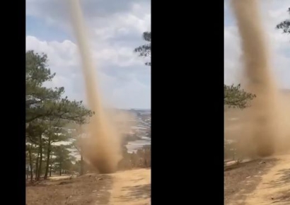 1분간 캠핑장 휘젓다 사라진 토네이도…베트남서 "SF영화 같다"