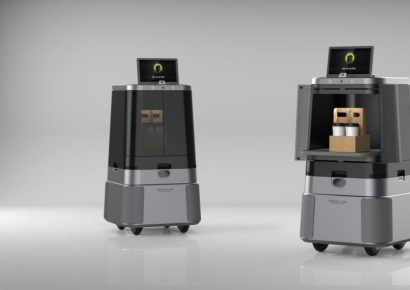 "엘리베이터 타고 커피 배달"…현대차·기아, '배송로봇 달이' 공개