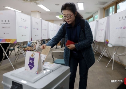 [포토] 사전투표 나선 유권자들