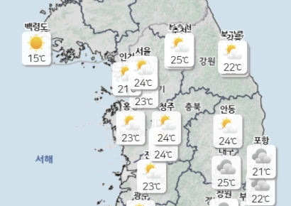 [내일 날씨] 낮기온 최고 26도까지…제주도 가끔 비