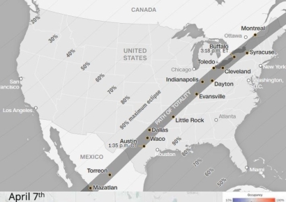 "개기일식 보러가자"…대륙의 '붉은 띠' 좇아 미국인들 대이동 