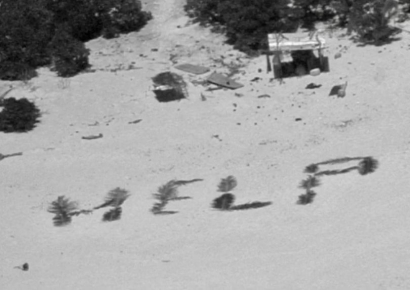 야자수 잎으로 쓴 'HELP'…태평양 무인도서 영화같은 탈출기