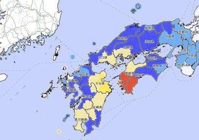 日시코쿠 서쪽 해협서 규모 6.6 지진…7명 부상