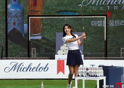 [포토] '울트라 샷 챌린지' 참가한 최예지 프로