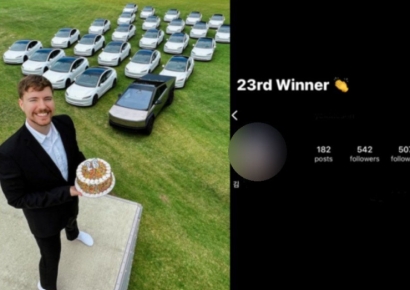 구독자 2.5억명 유튜버가 쏜 테슬라 경품…20대 한국인 여성 횡재 