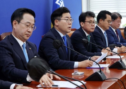 [포토] 박찬대 "尹, 해병대 특검법 거부권?…전쟁 피하지 않겠다"