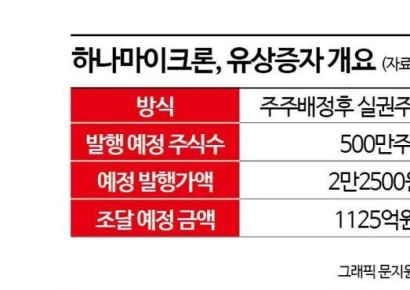 [증권신고서 읽는 기자]하나마이크론, 1천억 조달에 10%만 참여하는 최대주주