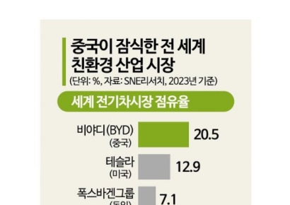 돈풀어 키운 中친환경산업…뒤늦게 쫓는 美·유럽 '역부족'