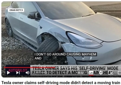 안개 때문에 열차-신호등 헷갈려…미국 테슬라차주 목숨 잃을 뻔