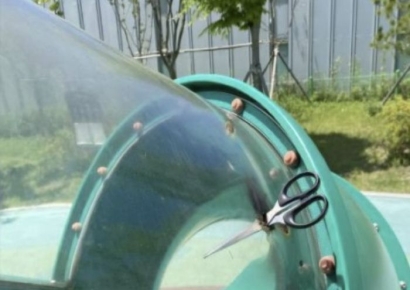 미끄럼틀 '가위 테러' 아이들 노린 충격적인 범행…"장난삼아" 