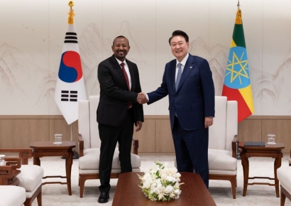 尹·에티오피아 총리 회담…"진출한 韓 기업에 관심·지원 당부" 