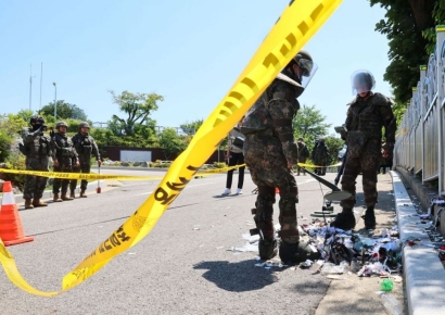 北, '대북 확성기' 꺼내자 "오물풍선 살포 멈추겠다"