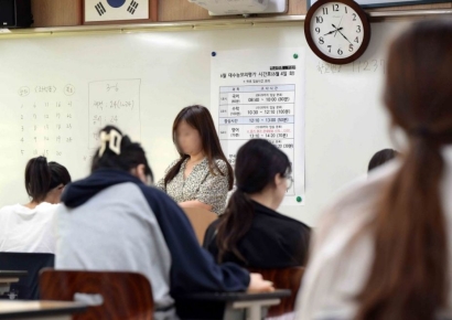 [포토] 의대 증원 반영된 입시요강 발표 뒤 첫 수능 모의평가