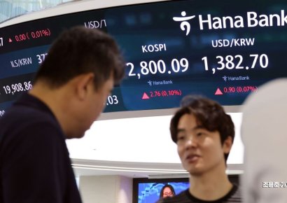 [포토] 코스피, 2년5개월만에 2,800선 넘어