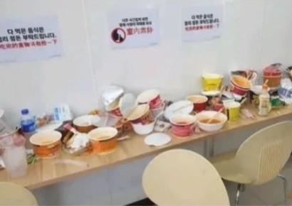 쓰레기장인 줄…中 관광객 다녀간 편의점, 초토화된 모습 '충격'