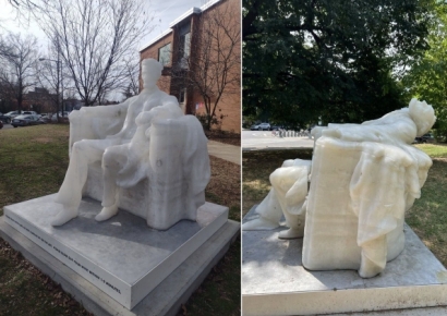 "다리는 풀리고 고개는 하늘로"…'40도 폭염'에 녹아내린 링컨