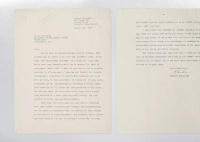 "나치가 핵폭탄 만들기 전에"…아인슈타인, 루스벨트에 쓴 편지 경매에