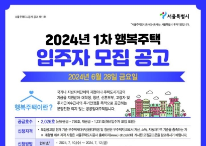 고덕강일·방화동 등 행복주택 2026가구 입주자 모집