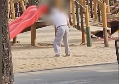 놀이터서 골프복 풀착장하고 '벙커샷' 민폐남…"누가 다치면 어쩌려고"