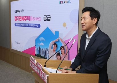 오세훈, 신혼부부와 '미리 내 집 1호' 올림픽파크포레온 사전점검