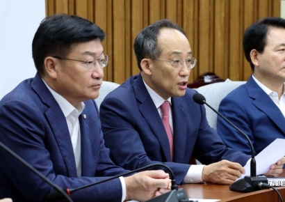 [포토] 추경호 "野 경제망치기 법안 주도…위헌적 노란봉투법 반대"