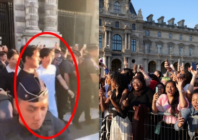 카메라 든 수천명 있어도 과잉논란 없었다…BTS 진 '경호의 정석'