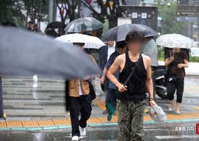 [포토] 쏟아지는 장맛비