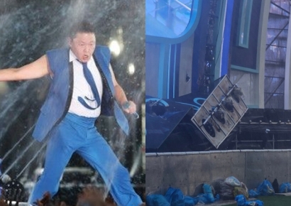 싸이, 중단된 흠뻑쇼 "양해해 주셔서 감사"…조명 논란엔 침묵