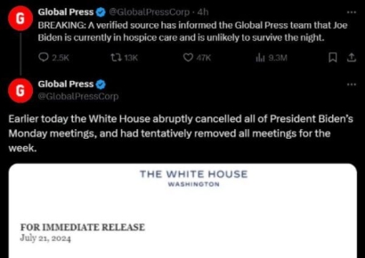 '재선 포기' 바이든, 위독설까지 "SNS서 급속 유포"