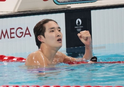 '예선보다 3초 이상 빨랐다' 김우민 400m 동메달[파리올림픽]