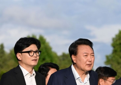 尹-한동훈 '1시간30분' 회동…화기애애 분위기 속 당정결속