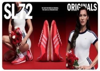 아디다스 광고 논란에…벨라 하디드 "뮌헨올림픽 참사 몰랐다"