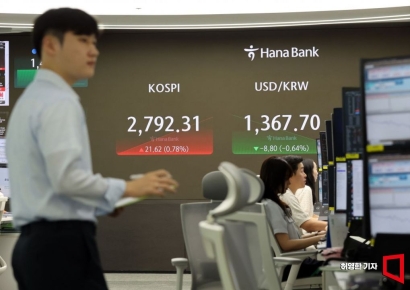 [포토] 미국 금리인하 예고 소식, 상승하는 코스피