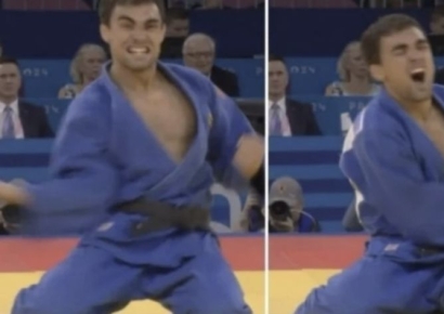올림픽 첫 메달에 격한 세리머니하다 어깨 빠진 유도선수[파리올림픽] 