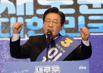 이재명, 전북 경선서 84.79% 낙승…김두관 13.32%