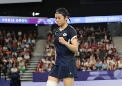 배드민턴 안세영 은메달 확보…28년만의 여자단식 결승[파리올림픽]