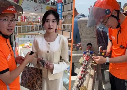 "돈 줄테니 '사랑의 자물쇠' 끊어주세요"…중국 여성 '뒤끝'