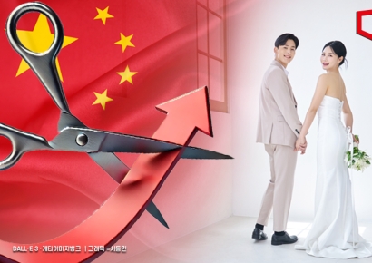 10년 만에 혼인 건수 절반으로 '뚝' 잘렸다…결혼 안 하는 중국