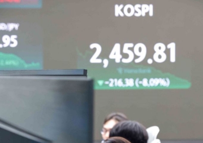 [포토] 코스피-코스닥 폭락 '검은 월요일'