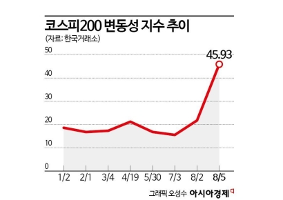 파랗게 질린 증시, 치솟은 공포지수