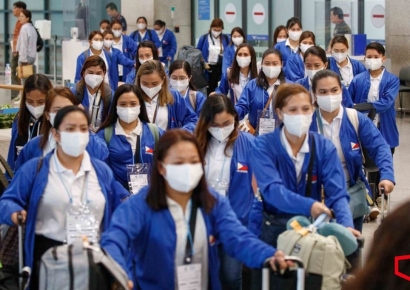 [포토] 인천공항 통해 입국한 필리핀 가사관리사