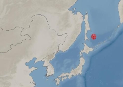 일본 홋카이도 북북동쪽 바다서 규모 6.8 지진