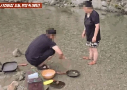 계곡물에 불판 닦고 만류하자 욕설까지…민폐도 이런 민폐가