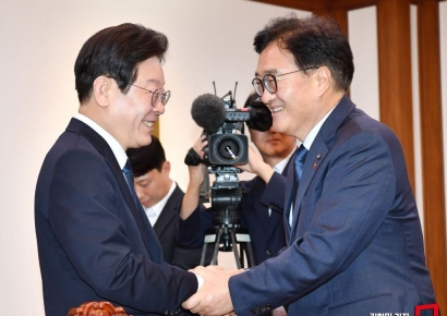 [포토] 이재명 민주당 대표, 우원식 국회의장 예방