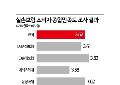 실손보험 소비자 만족도… "품질 대비 보험료 비싸" 