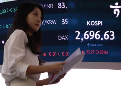 코스피, 외인 순매수로 돌아서자 2700선 회복