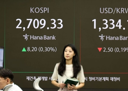[포토] 코스피 상승, 원달러 환율 하락 출발