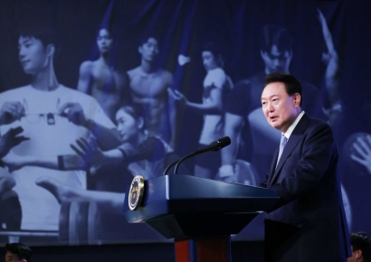 尹, 파리올림픽선수단 만찬서 격려…"낡은 관행 과감히 혁신"(종합)