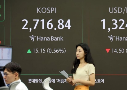 [포토] 코스피 상승, 원달러 환율 하락 출발
